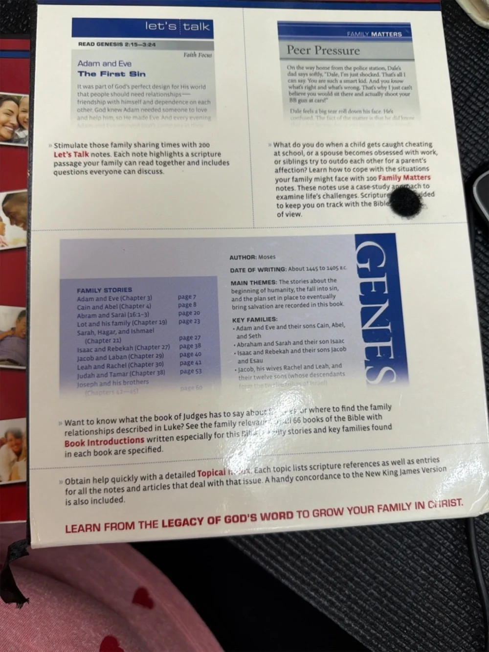 Family Foundations Study Bible New King James Version Black Bonded Leather - Picture 6 of 8